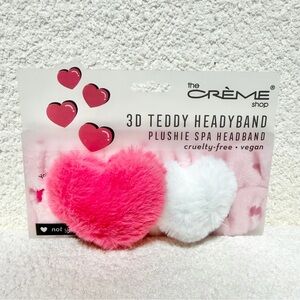 The Crème Shop Pink and White 3D Teddy Headband
